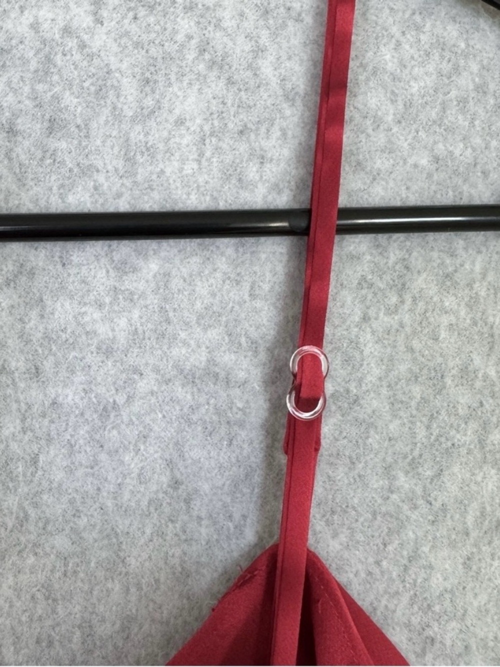 Natori Saks Fifth Avenue Red Sheer Camisole Size Large Rose Print Cami Valentine - Picture 10 of 12